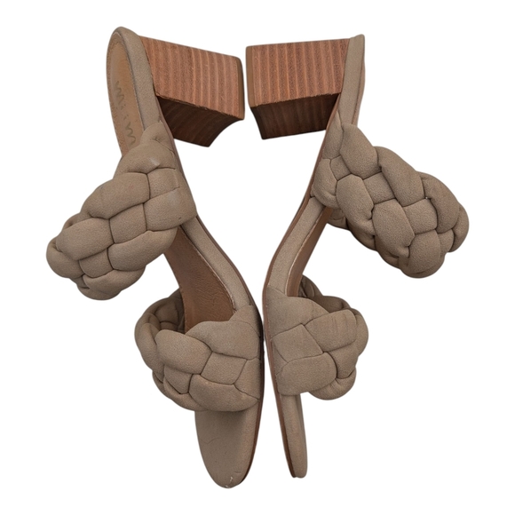 Mi.iM Braided Block Heels Sandals Nude Tan - Picture 4 of 6
